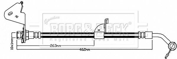 BORG & BECK Тормозной шланг BBH8051